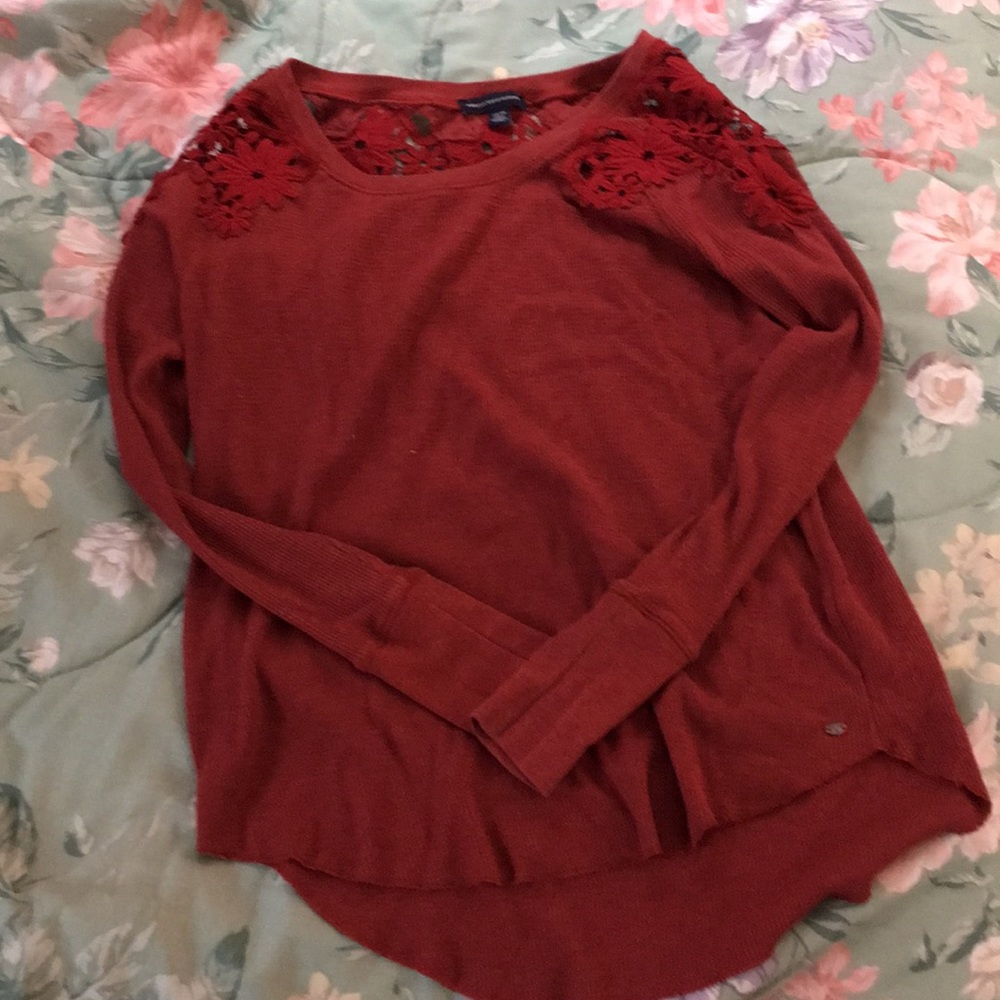 Red long sleeve shirt